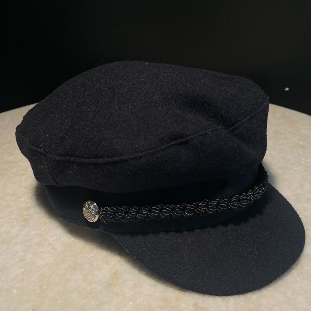 RALPH LAUREN NAVY BAKER BOY HAT - NWOT